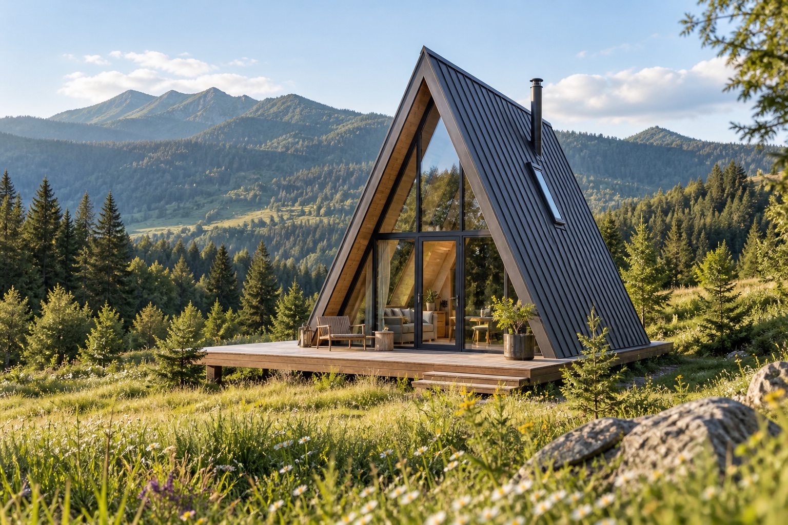 Концепт A-frame «Тиша» у Карпатах