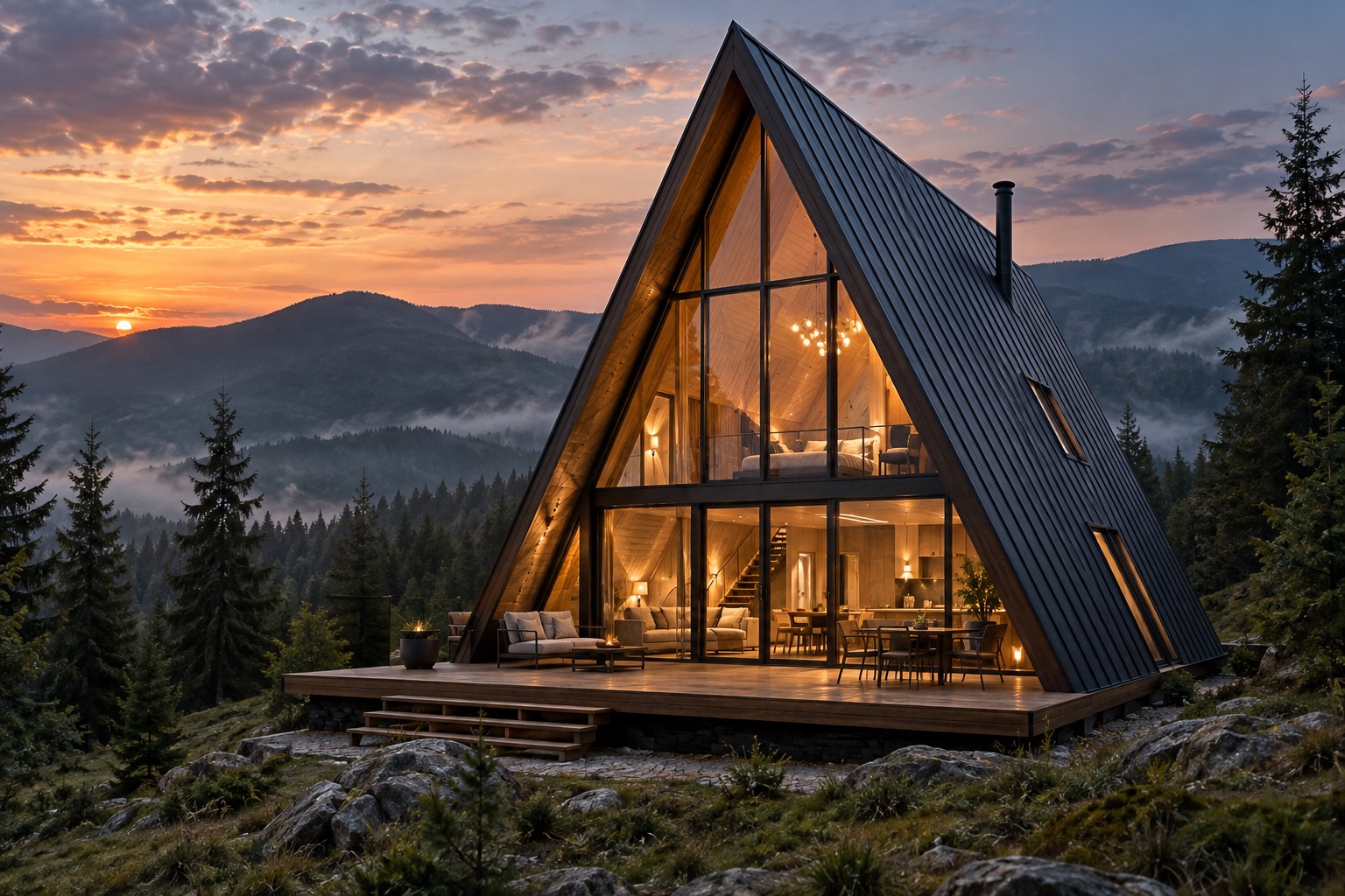 Концепт A-frame «Вершина» у Карпатах